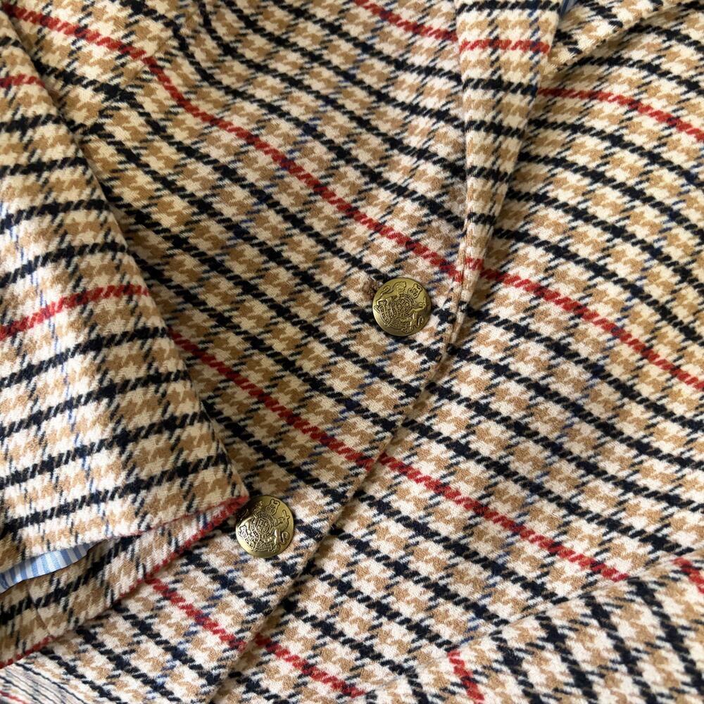 J.CREW NWOT Herringbone Wool Blend Schoolboy Blazer in Light Khaki Size 22 - Picture 10 of 16